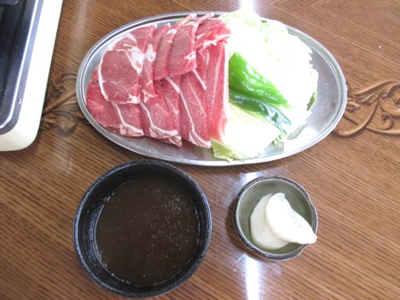 秋田県　ジンギスカン食堂　ジンギスカン皿盛り