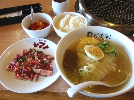 岩手　韓式食彩ヤマト　冷麺＋牛トロカルビ＋半ライス