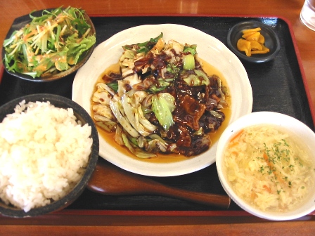 宮城　金五郎　豚肉とキャベツ甘味噌炒め＋Ａ定食