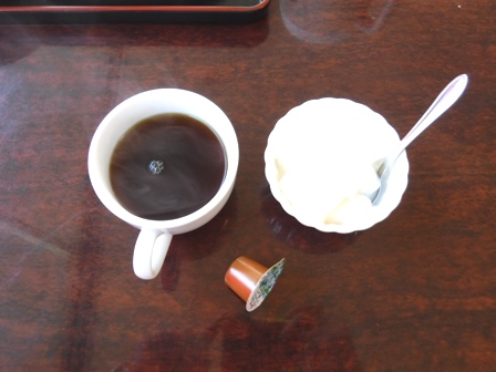 宮城　紅四季　セルフ杏仁豆腐とコーヒー