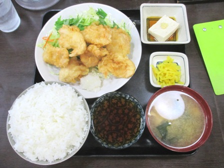 仙台　久美食堂　鶏天ぷら定食