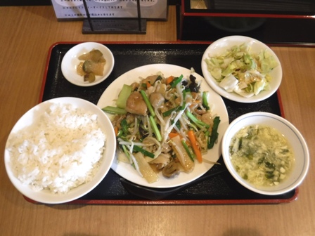 仙台　大福星　豚肉と野菜炒め定食