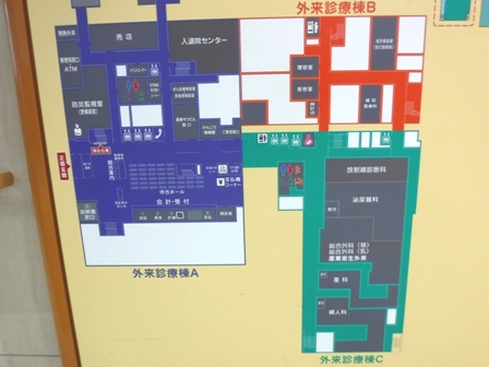 仙台　東北大学病院　見取り図