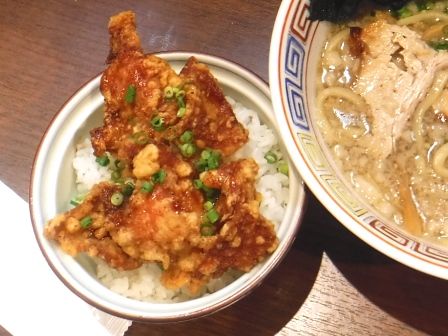仙台　醤麺男　ミニ醤油ザンギ丼