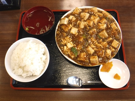 仙台　朱華飯店　麻婆豆腐定食