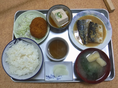 仙台　冨澤食堂　サバ味噌