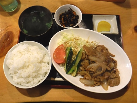 仙台　たかしげ　豚の生姜焼き定食