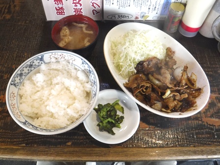 仙台　ぼんてん酒場　生姜焼き定食