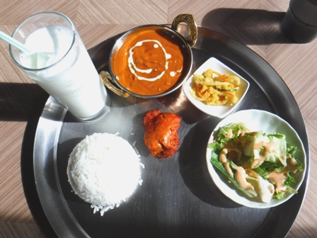 仙台　GORKHALI小松島店　チキンティッカマサラカレー＋ライス６辛のディナーセット