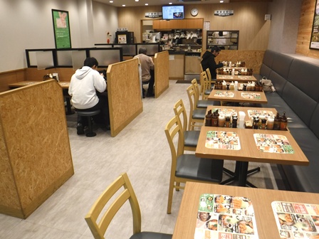 仙台　松のや仙台中央店　店内