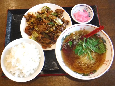 仙台　とうがらし亭　回鍋肉＋半ラーメン
