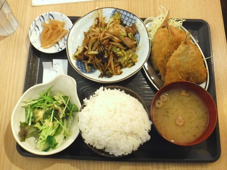 仙台　ナミヘイ　ハーフ＆ハーフ定食