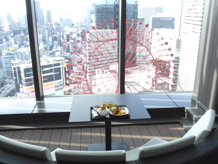 大阪　菜の花食堂　テラス眺め
